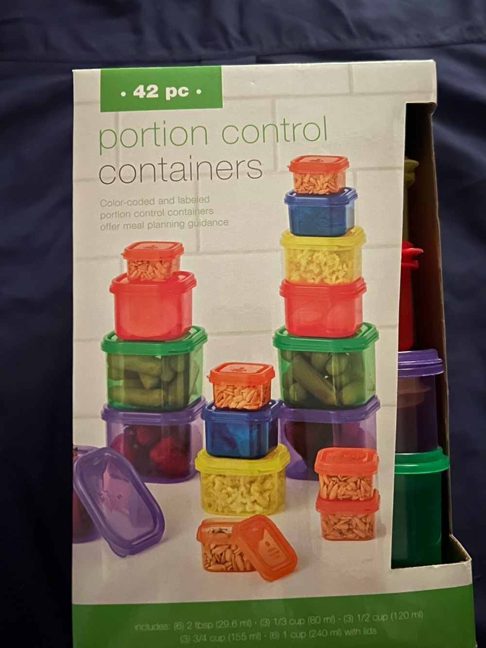 Portion Control Containers - Multicolor Food Storage Set